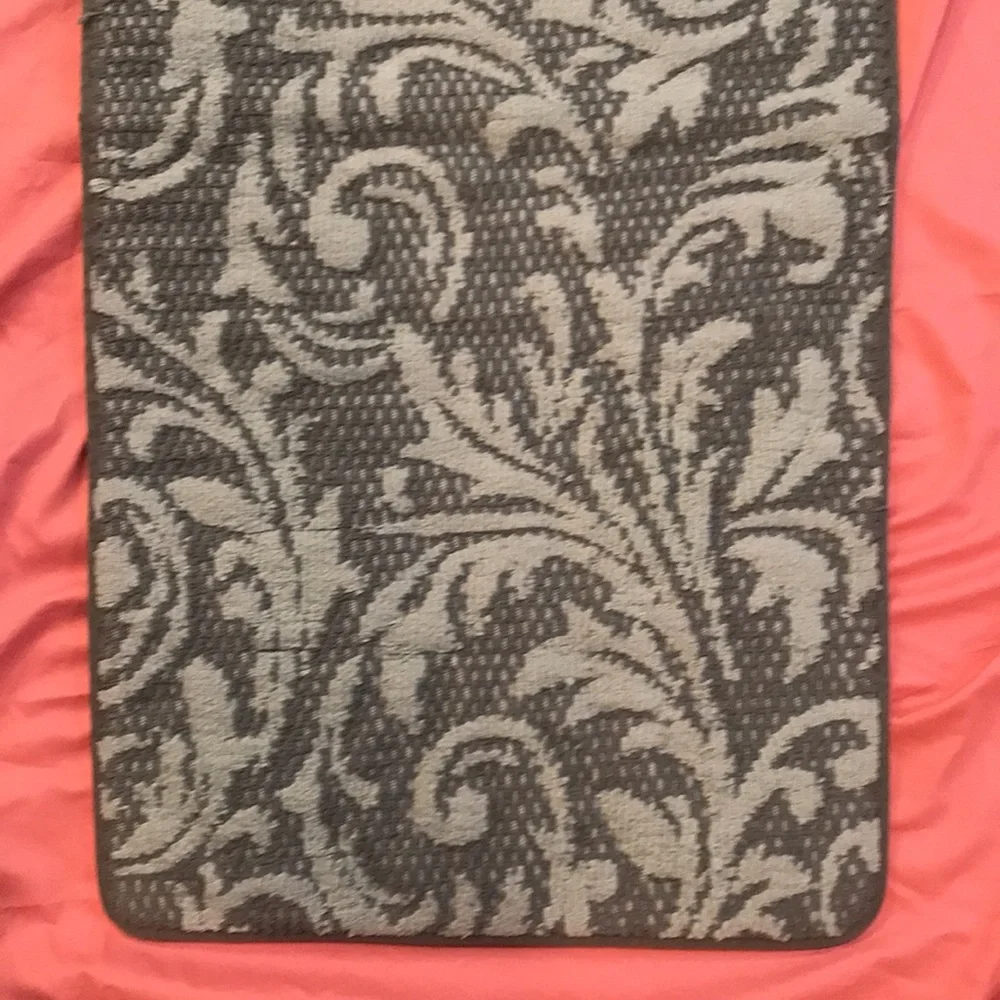 Rug Memory Foam Rugs with Swirl Pattern Green Set of 2